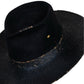 Reeve mixed-material hat showing tall felt crown and black straw brim
